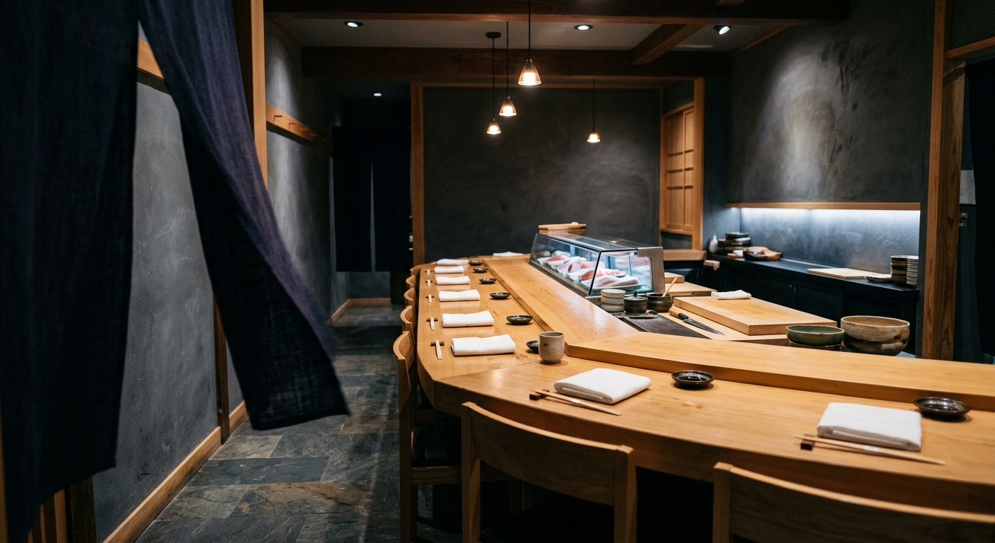 鮨かねみつの空間